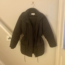 Weekday Padded Parka Coat W Hidden Zip Fastening & Removeable Hood. Xs