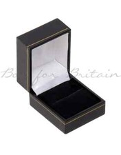 Black Leatherette Ring Box, Wholesale jewellery boxes 