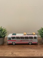 Outstanding Vintage Joustra France Tin Friction Passenger Bus 1960's-1970's
