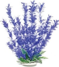 Bacopa Faux Aquarium Plant 16in Blue/White Recommended Background Plant NEW 