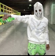 2022 Man/Women Skull Rhinestone Zip Up Hoodie