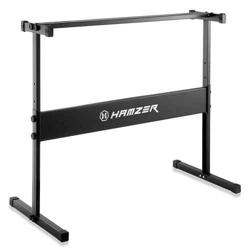 Heavy Duty H Style Piano Keyboard Stand, Adjustable w/ Non Slip Caps, Black