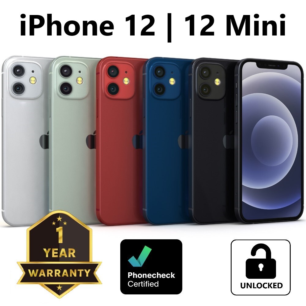 Apple iPhone 12 | 12 mini - 64GB 128GB 256GB - Unlocked T