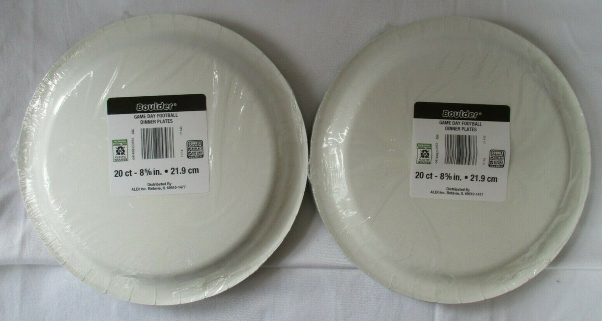 40 GAME DAY FOOTBALL DINNER SIZE PAPER PLATES UK