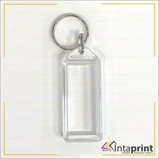 CLEARANCE Blank Acrylic Keyring Promotional F1 Convex Plastic 50 x 20mm Insert