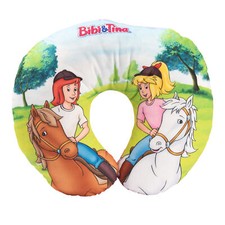 Bibi & Tina - Nackenkissen für Kinder Reisekissen Nackenhörnchen Auto Flugzeug