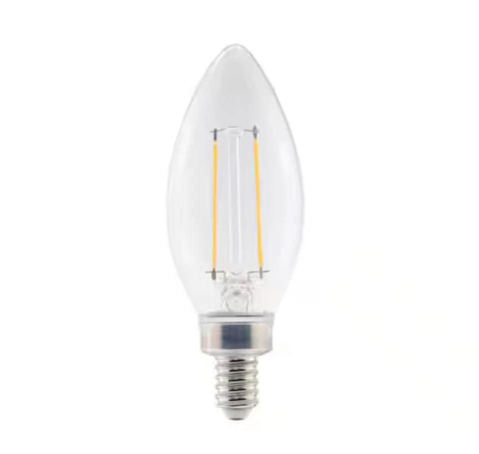 16pk 40W LED Light Bulb B11 Vintage Edison Daylight 5000K Clear Non-Dimmable - Image 3 of 4