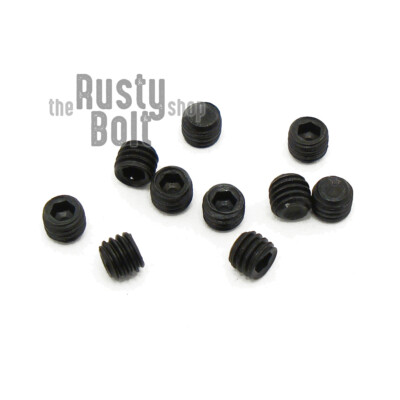 M3 x 2.5mm, Socket Set Screws Cup Point, 45H Steel, Black Oxide