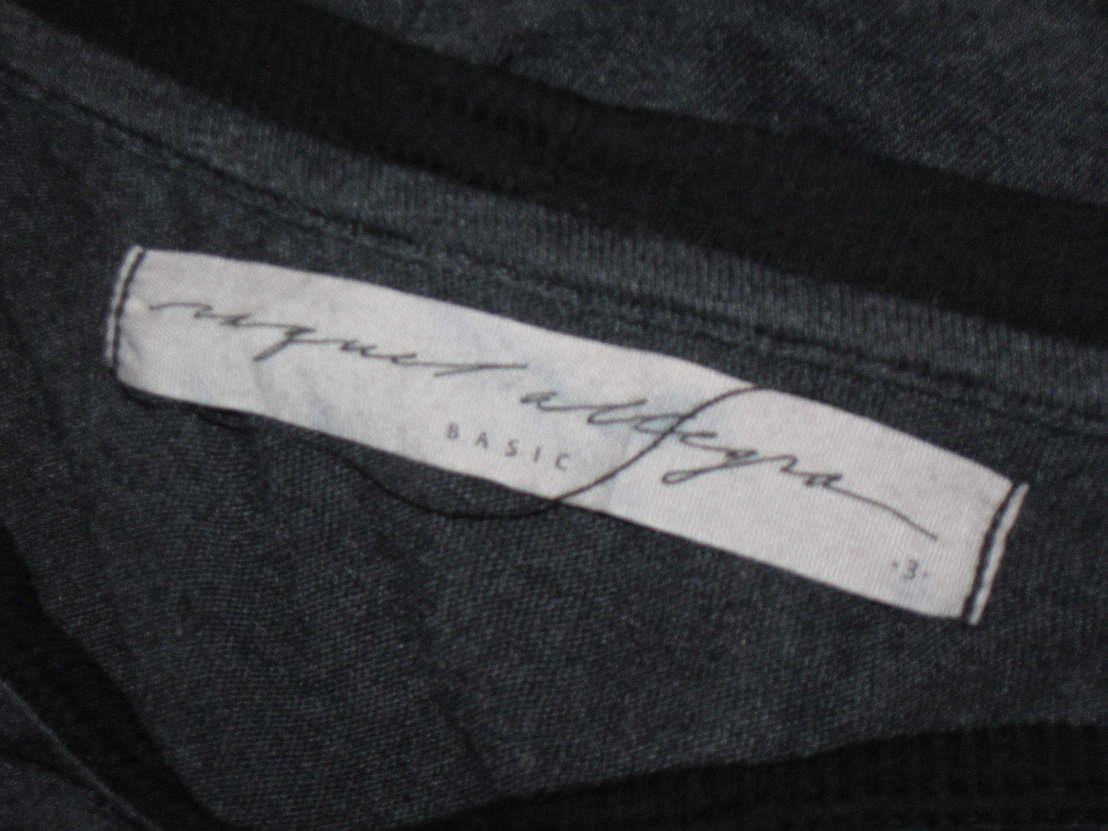 RAQUEL ALLEGRA BASIC Pullover Charcoal Distressed… - image 2