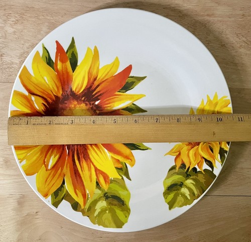 ROYAL NORFOLK 10” SUNFLOWERS DESIGN DINNER PLATE - Picture 3 of 3