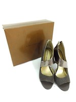 $79 Audrey Brooke Taupe Graphite Leather Glenda Pumps Heels Us Size 9.5 M $79 Audrey Brooke Taupe Graphite Leather Glenda Pumps Heels Us Size 9.5 M