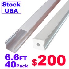 LED Strip Light Channel Aluminum Profile Channel Holder U V Type 3.3FT 6.6FT 40