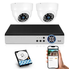 5MP Lite 8CH DVR 1080P Security Camera System Kit Outdoor Home CCTV Night Vision
