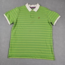 Vintage Y2K Nike Gray Tag Sportswear Striped Polo Shirt Embroidered Mens XL