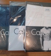 Vintage Calvin Klein Boxer Shorts Traditional Fit 3 Pack Cotton Size 30 90 s Y2k