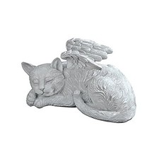 QL6080 Pet Memorial Grave Marker Tribute Statue, 10 Inches Wide, 5 Cat Angel
