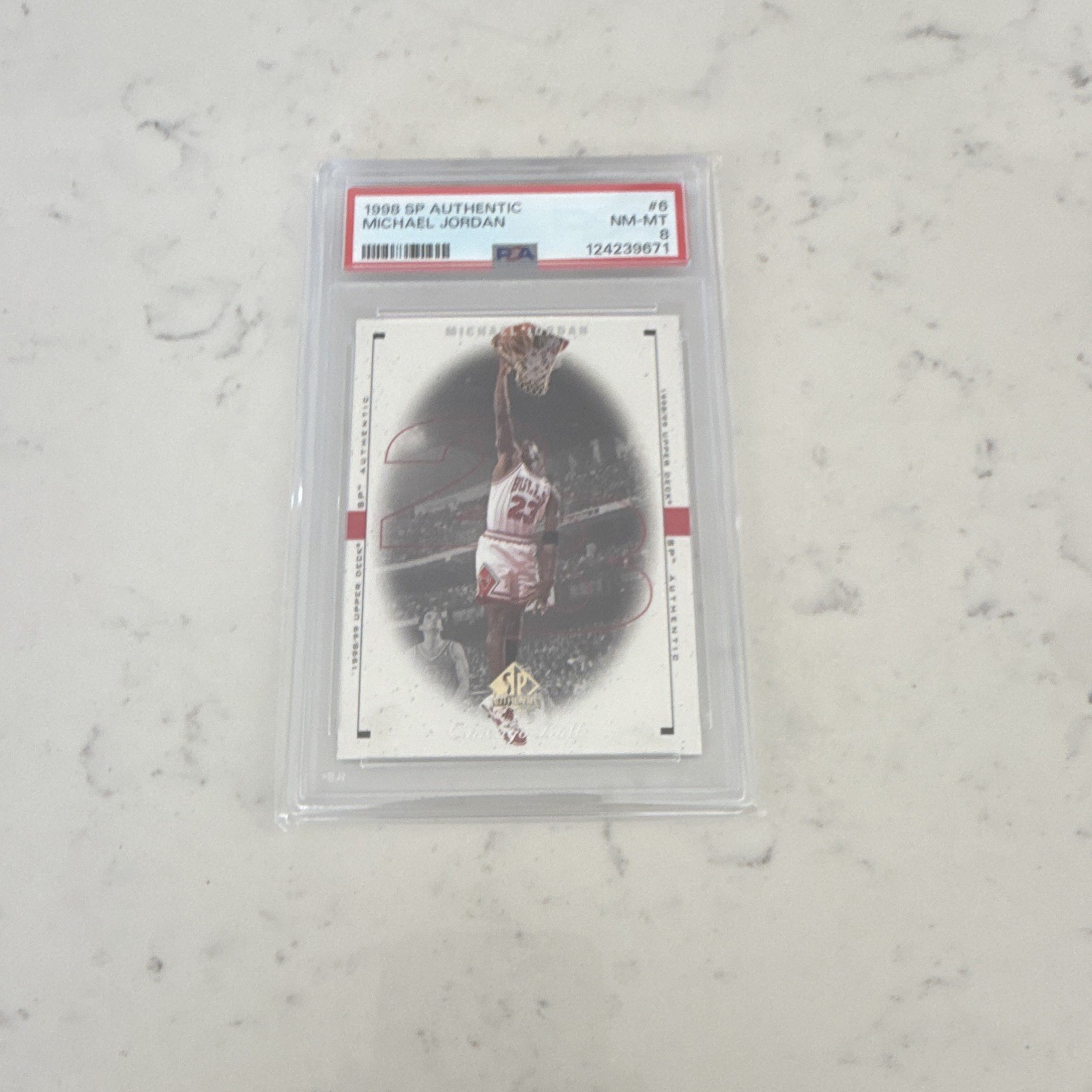 Upper Deck 1998-99 SP Authentic Michael Jordan #6 Chicago Bulls PSA Graded