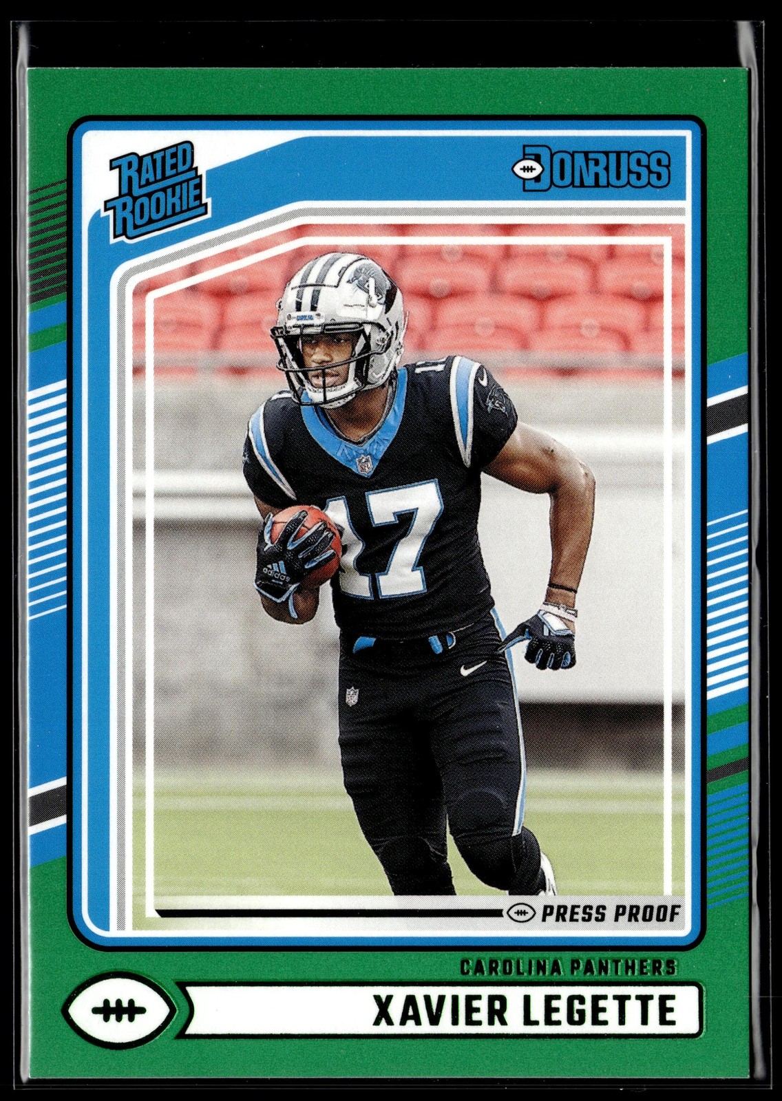 2024 Donruss #323 Xavier Legette Press Proof Green