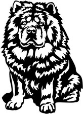 CHOW CHOW Aufkleber - Chow Chow Autoaufkleber - sticker - Chow Chow Kontur #52