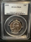 1952 SILVER Washington Quarter PCGS PR66