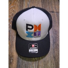 Richardson 112 Trucker Hat Mens Black White Embroidered Snapback Mesh Cap