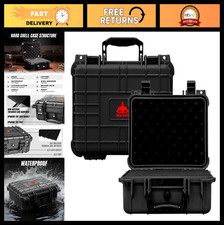 Portable Waterproof Hard Case 13.6"x11.4"x6" - Customizable Foam for Drones & Ca