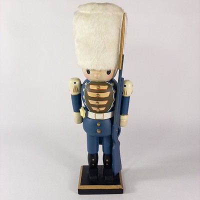 13'' Nutcracker Wooden Royal Guard Blue Toy Solider Christmas Holiday Decor
