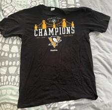 Pittsburgh Penguins 2017 Stanley Cup Champions Reebok Mens T-Shirt Size M
