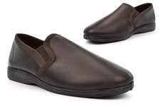 Image of Mens Slippers Slip On Slipper Size 6 Boys Slippers Genuine Leather Slippers