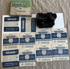 Vintage Sawyer's Metal 3D View Master Model E Bakelite 3-D w/ 10 Reels