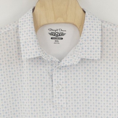 Straight Down Performance Men's XXL Polo Shirt Playing Card Print BNP Paribas
