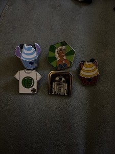 Disney Pin Lot of 5 Hidden Mickey Pins | Authentic Disney Parks Trading Pins