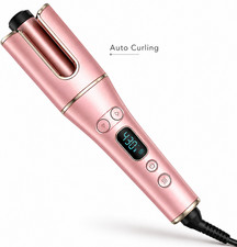 Automatic Hair Curler LCD Display Rotating Curling Iron 1 Barrel 4 Heat Setting