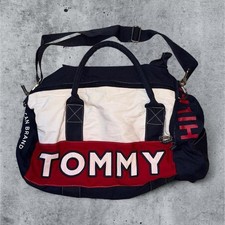 Vintage Tommy Hilfiger Duffle Bag Gym Sports Travel Carry On Luggage Spellout