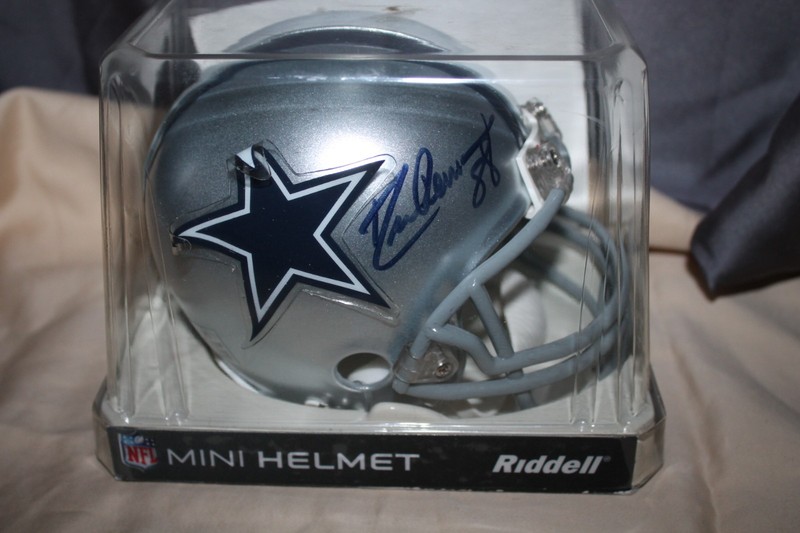 SIGNED DREW PEARSON (DALLAS COWBOYS) MINI HELMET WITH COA
