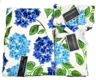 CYNTHIA ROWLEY WHITE BLUE GREEN HYDRANGEA FLORAL COTTON BATH 2 HAND OR TIP TOWEL