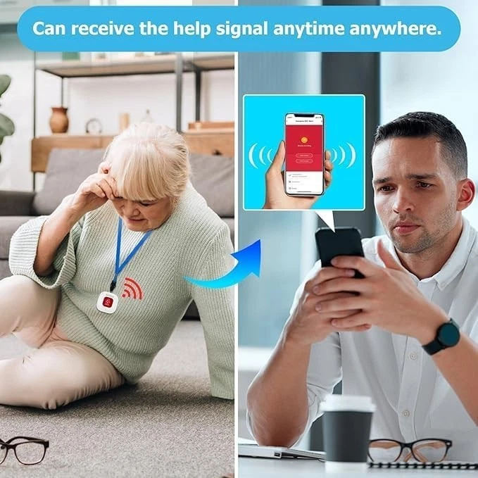 SOS Call Buttons, Wireless Panic Button, Personal Alarm, DAYTECH Tuya WiFi (01) - Image 2 of 4