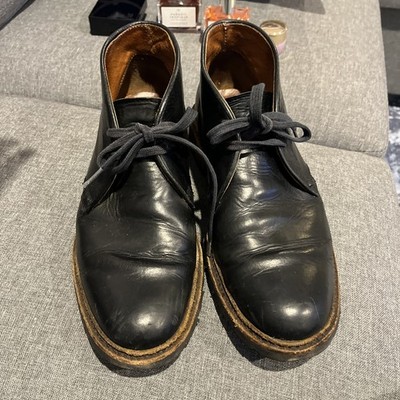 Frye Mens Black Leather Chukka Boots Lace Up 7.5 D Ankle  display picture 3