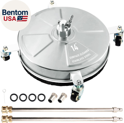 #ad 14quot; Pressure Washer Surface Cleaner with 4 Wheels Stainless Steel Power Washer $89.86