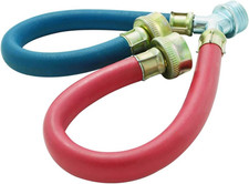 Rubber Washing Machine Y Mixer Hose Connector, Hot and Cold Color Coded, 3/4" Fi