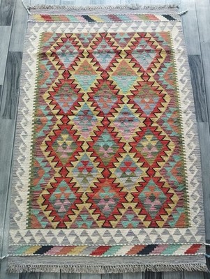 Klassischer handgefertigter afghanischer/türkischer Kelim Teppich, Azteken Wolle Vorleger Größe 150x100 CM