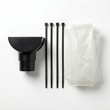 Black 30m Round Gutter Stop End Outlet Kit 112mm