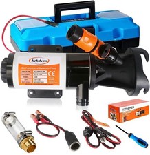 RV Macerator Pump 12V,Portable Waste Pump,12GPM Suction 3.2 feet Lift 14 feet wi