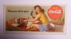 Vintage Coca Cola 1942 Blotter "Where ever thirst goes"
