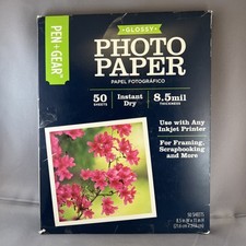 Pen Gear GLOSSY PHOTO PAPER 50 PACK 8.5x11 8.5 MIL