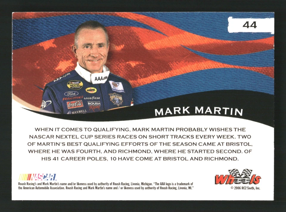 Mark Martin's Car 2006 Wheels American Thunder #44 Roush Racing - Image 2 of 2