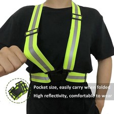 Safety Vest with High Visibility Reflective Belt Stripe Security Adjustable
