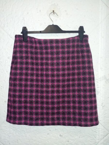Women Laura Ashley Skirt Pink Wool 42 / XL / 50