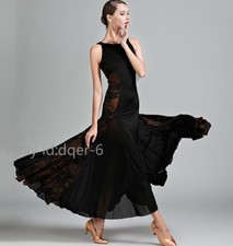 Modern Waltz Standard Dress Ballroom Competition Dance Circle Dress Sleeveless