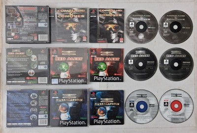 COMMAND & CONQUER & RED ALERT & RETALIATION ALLE 3 PS1 SPIEL ORIGINAL BLACK LABEL